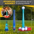 thumbnail image 5 of T Ball Stand for Kids and Toddlers 1-3, 3-5, 5-8. Baseball Set Includes 6 Large Balls, an Adjustable Tball Batting Tee, and a Pitching Machine. Kids Bat and Ball, T-Ball Sets for Kids, 5 of 9