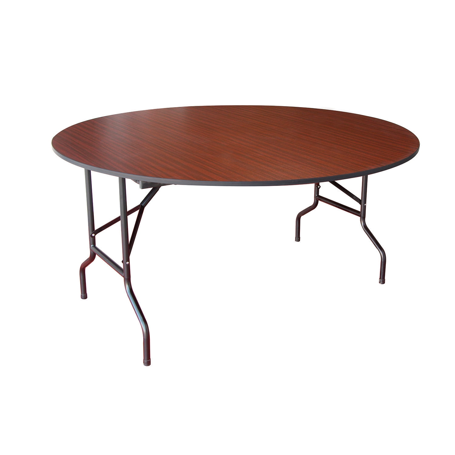 Global Industrial Folding Wood Table, 60"W x 60"L, Mahogany