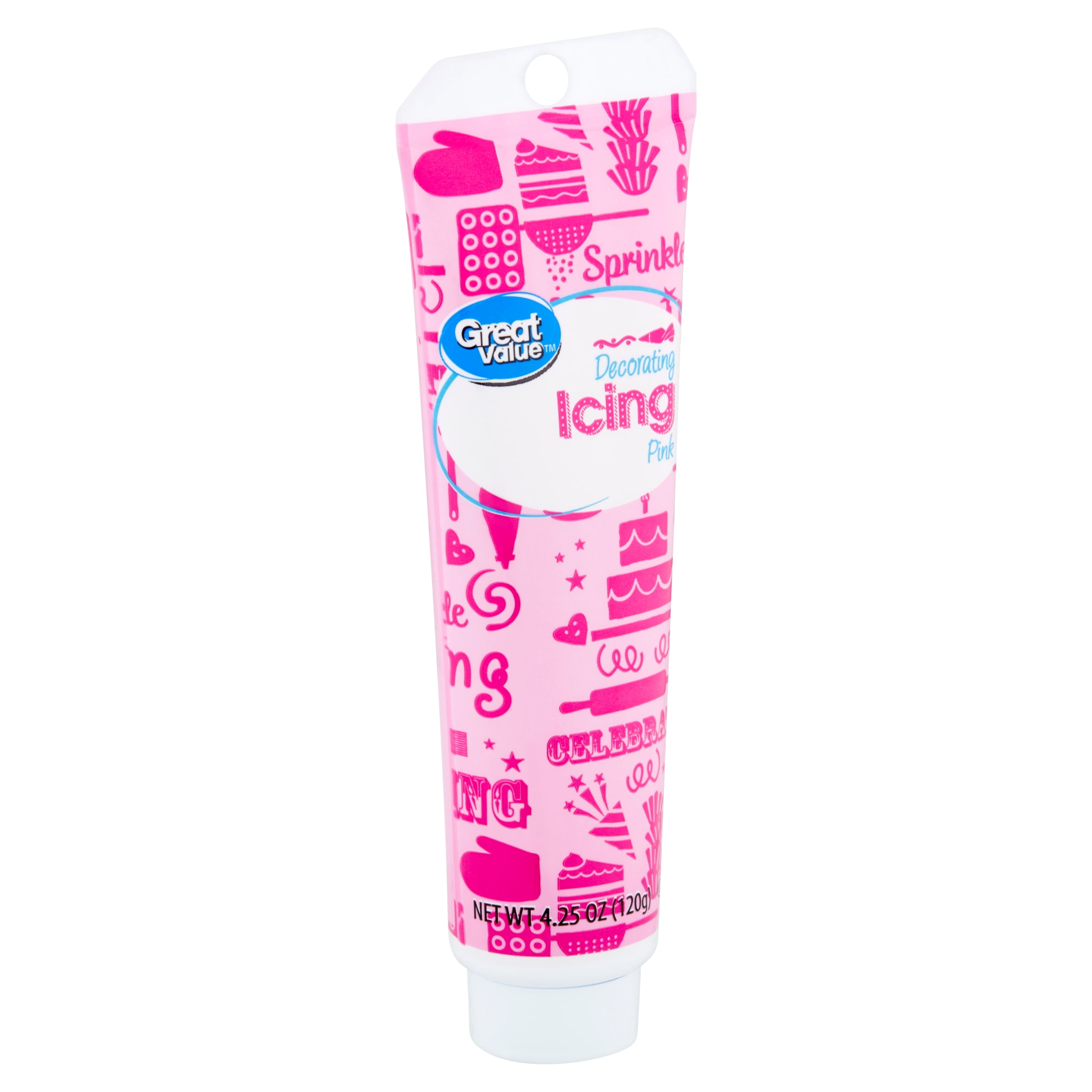 Great Value Pink Decorating Icing, 4.25 oz