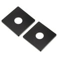 thumbnail image 1 of Placa de escotadura cuadrada ABS de 2 piezas para montaje en pared, cubierta de tubería de agua para tubería de 1.1" de diámetro, color negro, 1 of 7