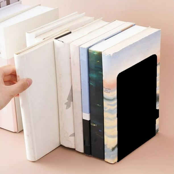 Soporte para libros grandes, estantería de escritorio, estructura metálica, estantes ajustables, diseño plegable, base de madera de 2 niveles, ideal para dormitorios, alta capacidad,