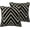 Black Beige Stripes, variant on Halloween Cute Ghost Pumpkin Print Decorative Throw Pillow Covers 18x18 Inch Set of 2, Linen Square Pillow Cases for Farmhouse Couch Bed Sofa Chair Living Room Indoor Outdoor Decor