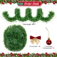 thumbnail image 3 of Scidweet Christmas Garlands Decorations, 50ft Artificial Christmas Garlands with Red Bows & Balls Faux Fake Greenery Garland for Indoor Outdoor Home Xmas Tree Decor, 3 of 7