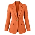 thumbnail image 6 of IUYRTFE Women's Slim Fit Single Button Blazer Long Sleeve Notched Lapel Casual Workwear Jacket, 6 of 6