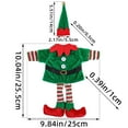 thumbnail image 3 of TZYUDK Christmas Bottle Cover Dress Clothes Set Wine Bottle Ornaments Bag Xmas Party Dinner Table Decoration Green Cloth, 3 of 6