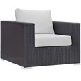 thumbnail image 4 of Modway Convene 3 Piece Set Outdoor Patio with Fire Pit in Espresso White, 4 of 8
