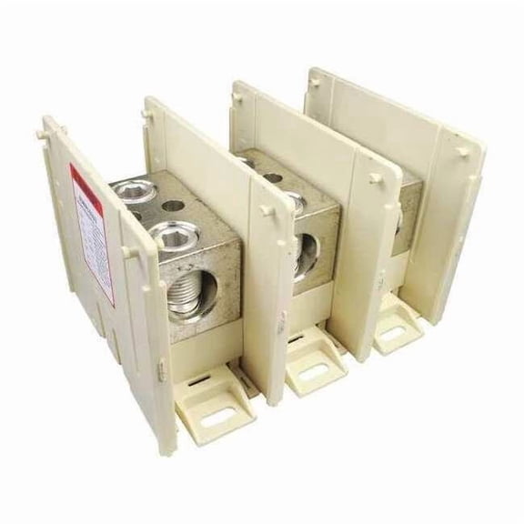 Power Distribution Block, Open, 3 Pole, 310 A Copper, 600 V AC/DC