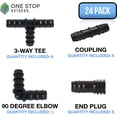 thumbnail image 4 of One Stop Outdoor Drip Tubing 1/2" Barbed to 1/2" Barbed Irrigation Fittings Kit 24Pack, 4 of 7