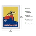 thumbnail image 2 of Motosacoche 346cc Swiss Motorbike - Vintage Motorcycle Poster by Marcello Nizzoli c.1927 - Japanese Unryu Rice Paper Art Print (Unframed) 12 x 16 in, 2 of 4