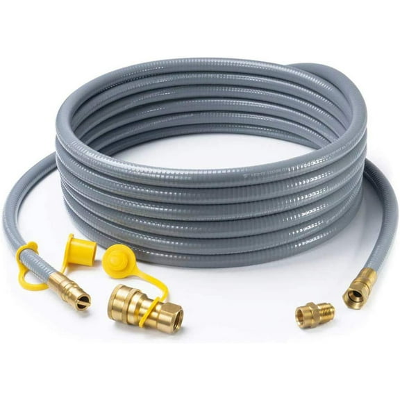 Hiland Rubber 12 ft Natural Gas Hose with Quick Disconnect