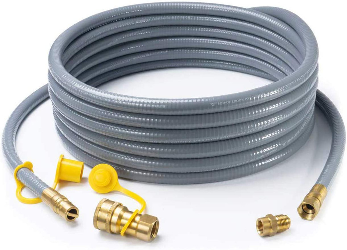 Hiland Rubber 12 ft Natural Gas Hose with Quick Disconnect
