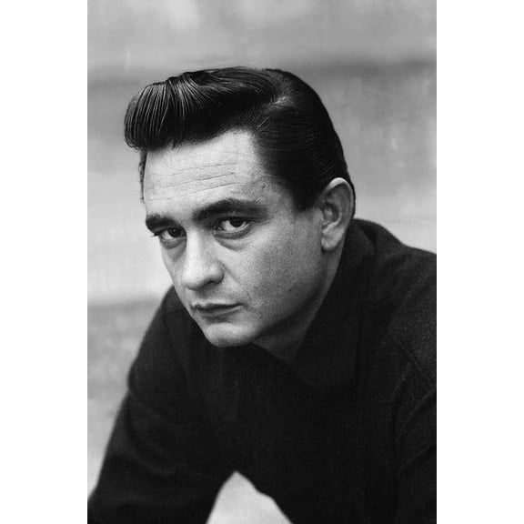 Johnny Cash 24X36 Poster early 1960's study in black shirt