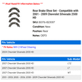 thumbnail image 2 of Rear Brake Shoe Set - Compatible with 2001 - 2009 Chevy Silverado 2500 HD 2002 2003 2004 2005 2006 2007 2008, 2 of 2