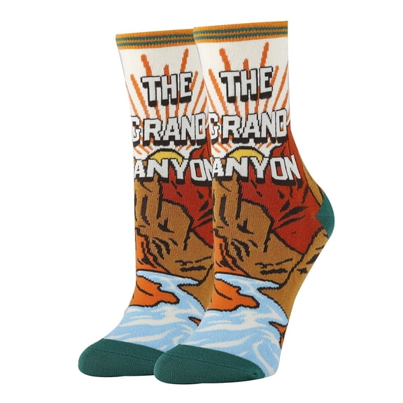 OoohYeah Women’s Funny Crew Socks Novelty Cute Cotton Socks, Grand Canyon, One Size