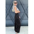 thumbnail image 6 of Women's Dark Grey Pleated Wide Leg Mineral Wash Denim Pants - Chic and Trendy Everyday Wear | [ZhiHiMeRi] | 10, 6 of 6