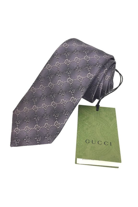 Pre-Owned GUCCI Gucci Tie GG 408869 4E002 5463 RUFA Silk Purple Men's