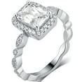 thumbnail image 2 of 3 1/4 Carat T.W Cubic Zerconia Emerald Cut Sterling Silver Engagement Ring, 2 of 3