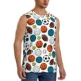 thumbnail image 2 of Uemuo Color Balls Pattern Men's Sleeveless T-Shirt,Muscle Athletic Tank Top, Moisture-wicking Quick-dry Breathable Classic Tee Top for Gym Run Outdoor Sports-Medium, 2 of 8