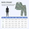 thumbnail image 4 of Yiaed Green Leopard Print Men’s Pajamas Set - Long Sleeve Button Down Sleep Shirt and Pajama Bottoms Sleepwear Set Mens Pjs Sets Men's Pajama Bottoms-Medium, 4 of 7