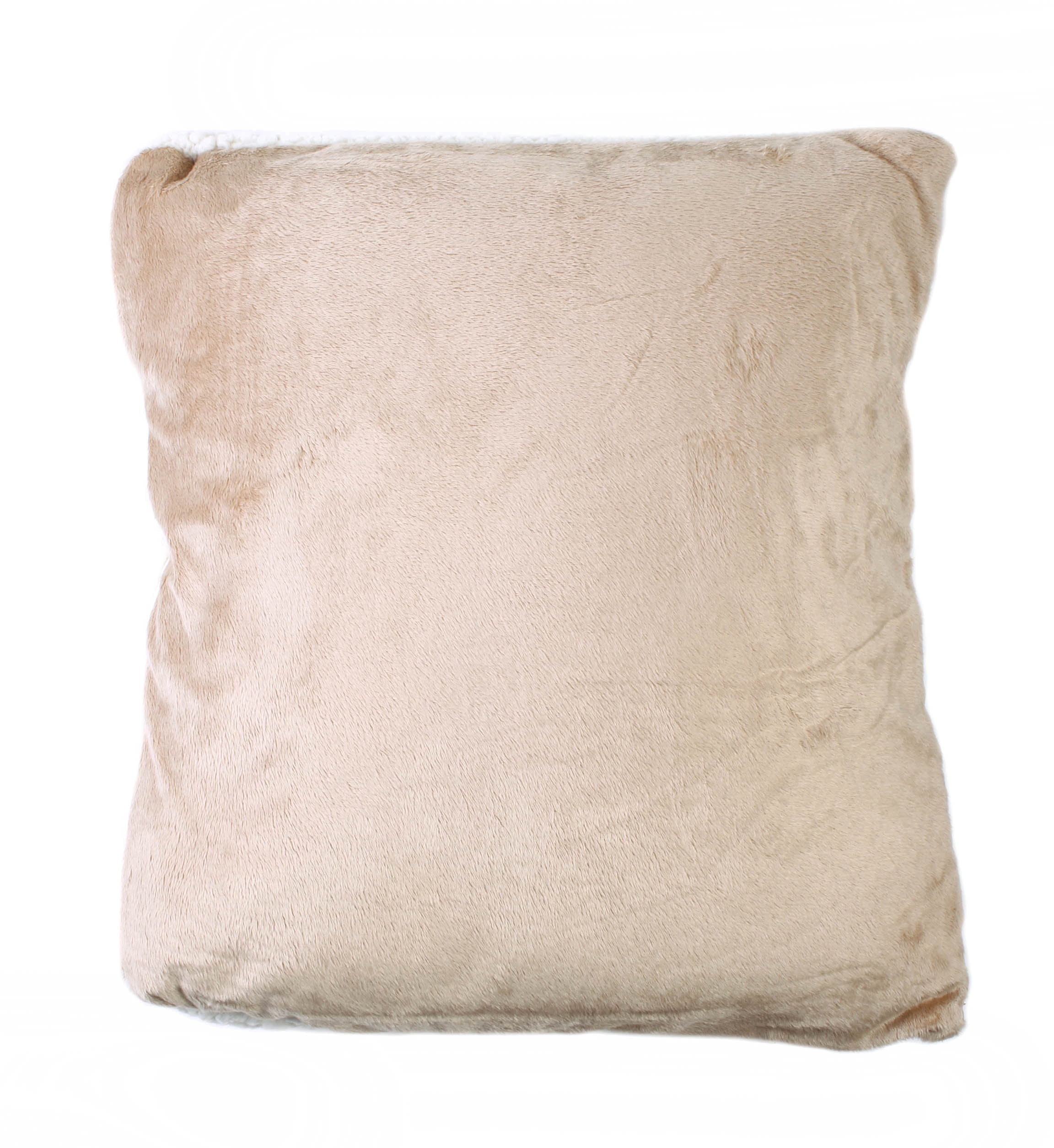 Adult Baby Blanket Folds into Pillow Tote Travel Throw , Camel