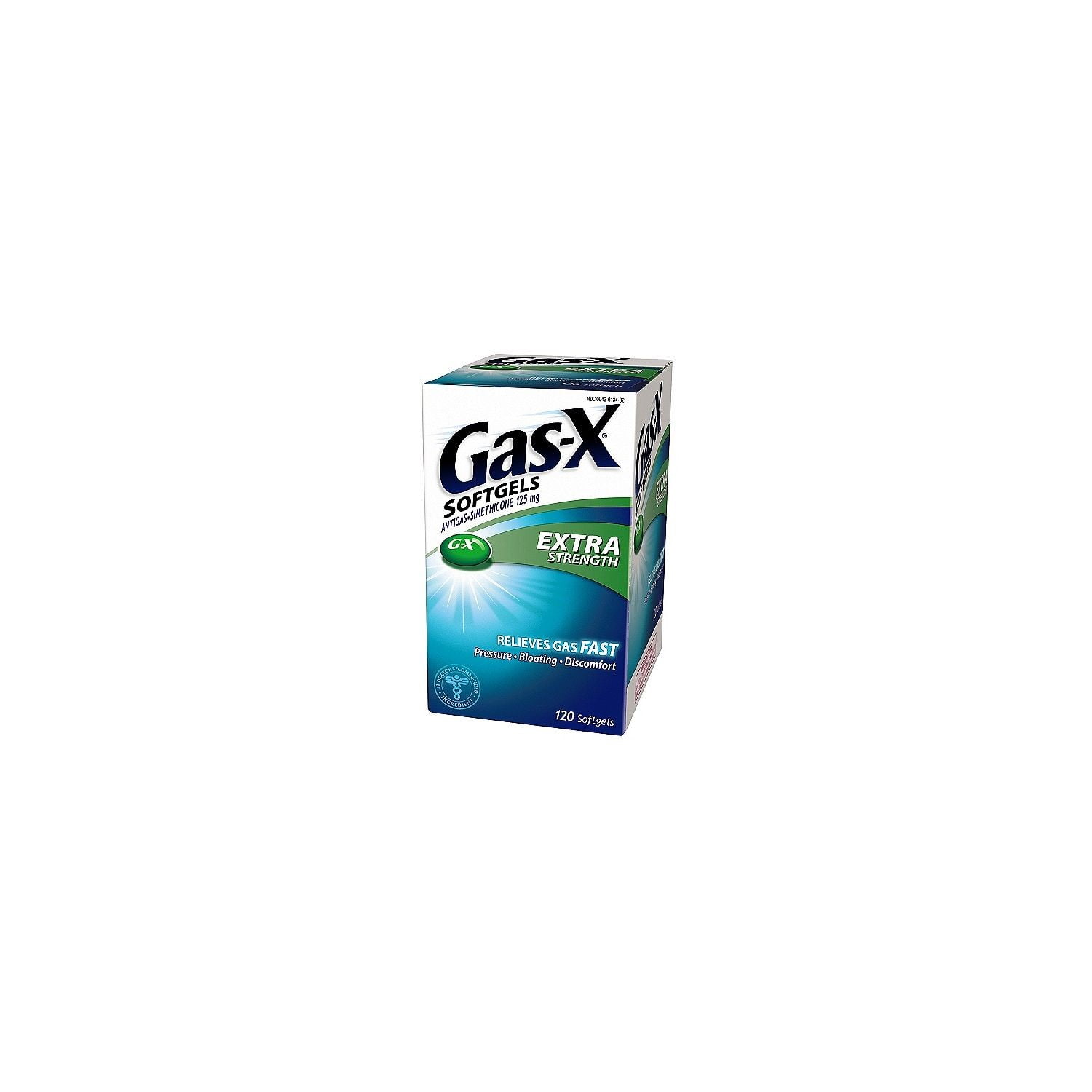 Gasx Extra Strength, Gas, Bloating, Relief Simethicone 125mg Softgel
