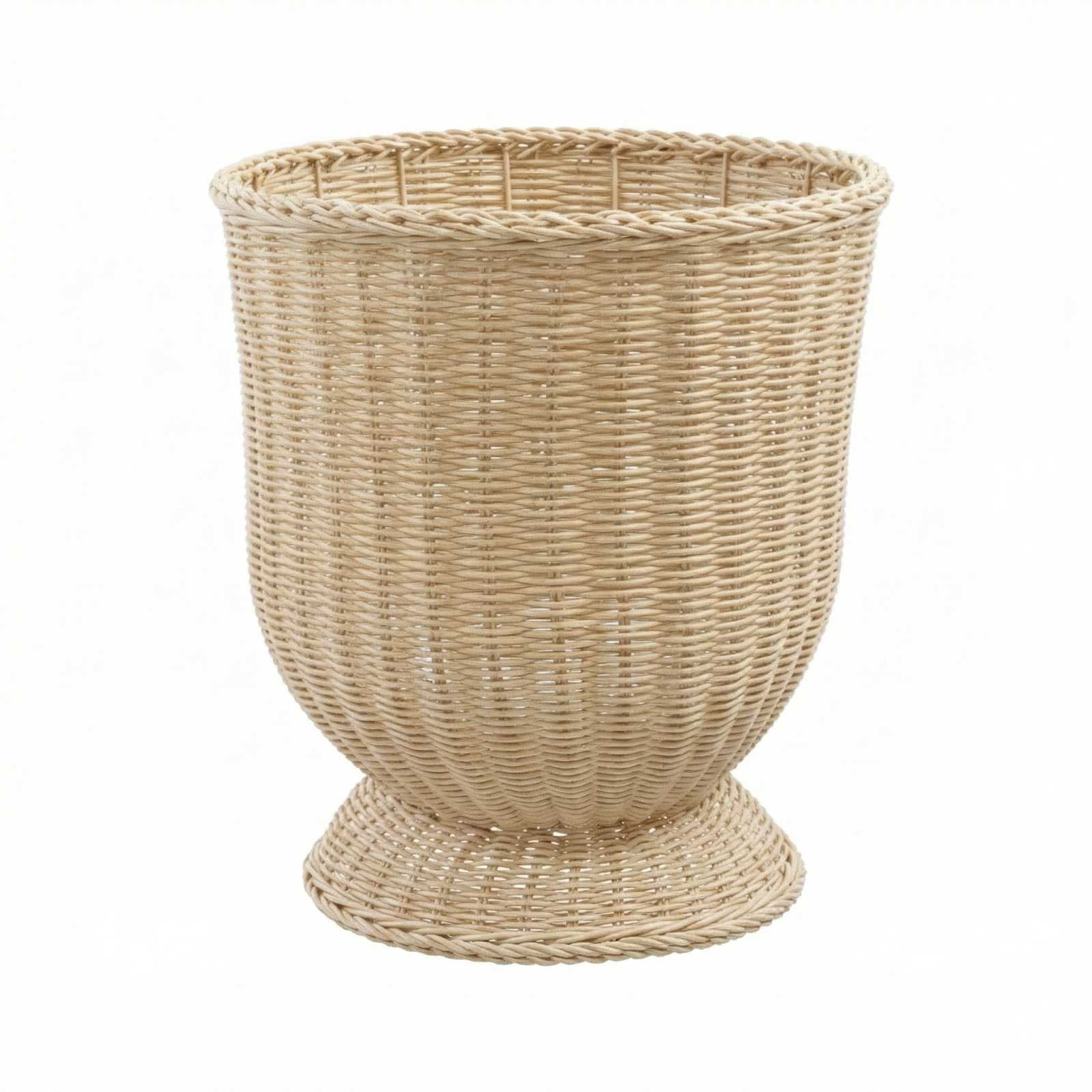 HIELLFQ Khaki Woven Planter, Decorative Rattan Flower Pots Outdoor Indoor Home Decor, Natural Plant Pots for Flowers Branches Ideal Easter Decorations