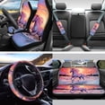 thumbnail image 2 of Yuyamidu Running Horse Car Interior Sets Car Front Back Seat Covers Steering Wheel Cover Seatbelt Shoulder Pad Trash Bin Rearview Mirror Cover Coasters Keychain Lipstick Holder 13pcs, 2 of 7