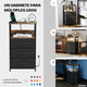 thumbnail image 5 of Mesa Auxiliar FurnitureR con Luz LED y 3 Cajones Negro, 5 of 7