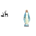 thumbnail image 1 of Estatua de reno, figura de ciervo de resina, coleccionable, arte, artesanía, estatua católica, estatua de María, figura, material de resina único, ade, 1 of 8