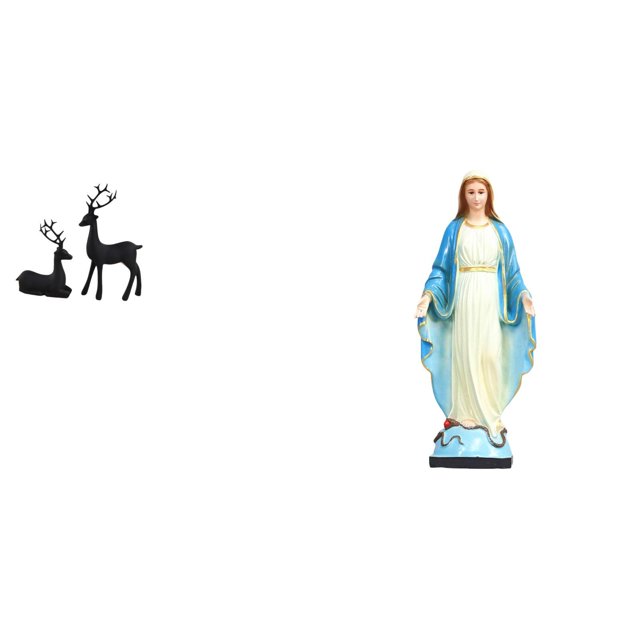 Estatua de reno, figura de ciervo de resina, coleccionable, arte, artesanía, estatua católica, estatua de María, figura, material de resina único, ade