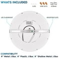 thumbnail image 5 of Luxrite 12 Inch Round LED Flush Mount, 22W, 5CCT, 1600 Lumens, IP54 Wet Rated, Dimmable, ETL Listed, 5 of 8