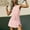 Pink, variant on Womens 2-in-1 Athletic Tennis Dress Sleeveless Wrap Skirt Built in Shorts Golf Athletic Dress Workout Rompers
