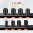 thumbnail image 5 of 8-Piece 3/4" Drive Axle Nut Impact Socket Set, SAE Deep Well Spindle Sockets - 6-Point, 5 of 11