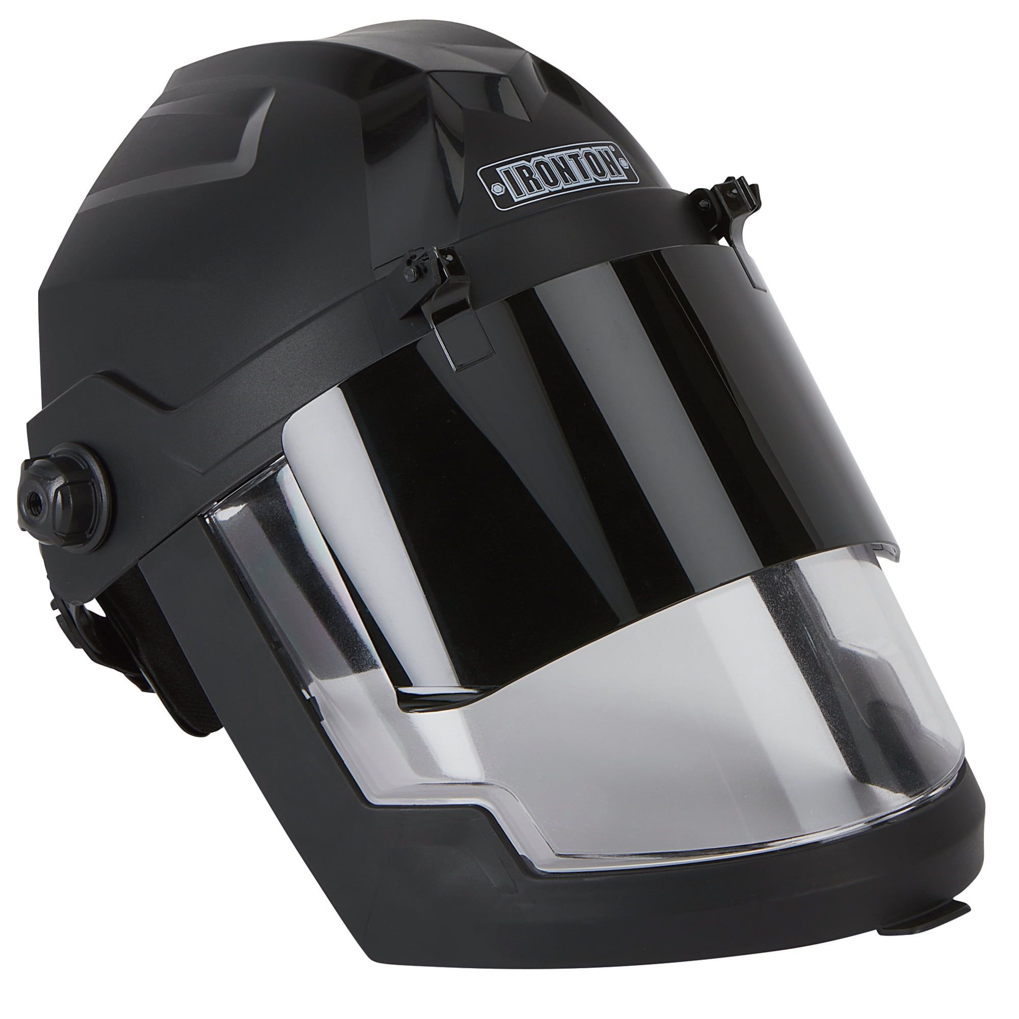Ironton Face Shield, #8 Shade, Black, Flip-Up Visor
