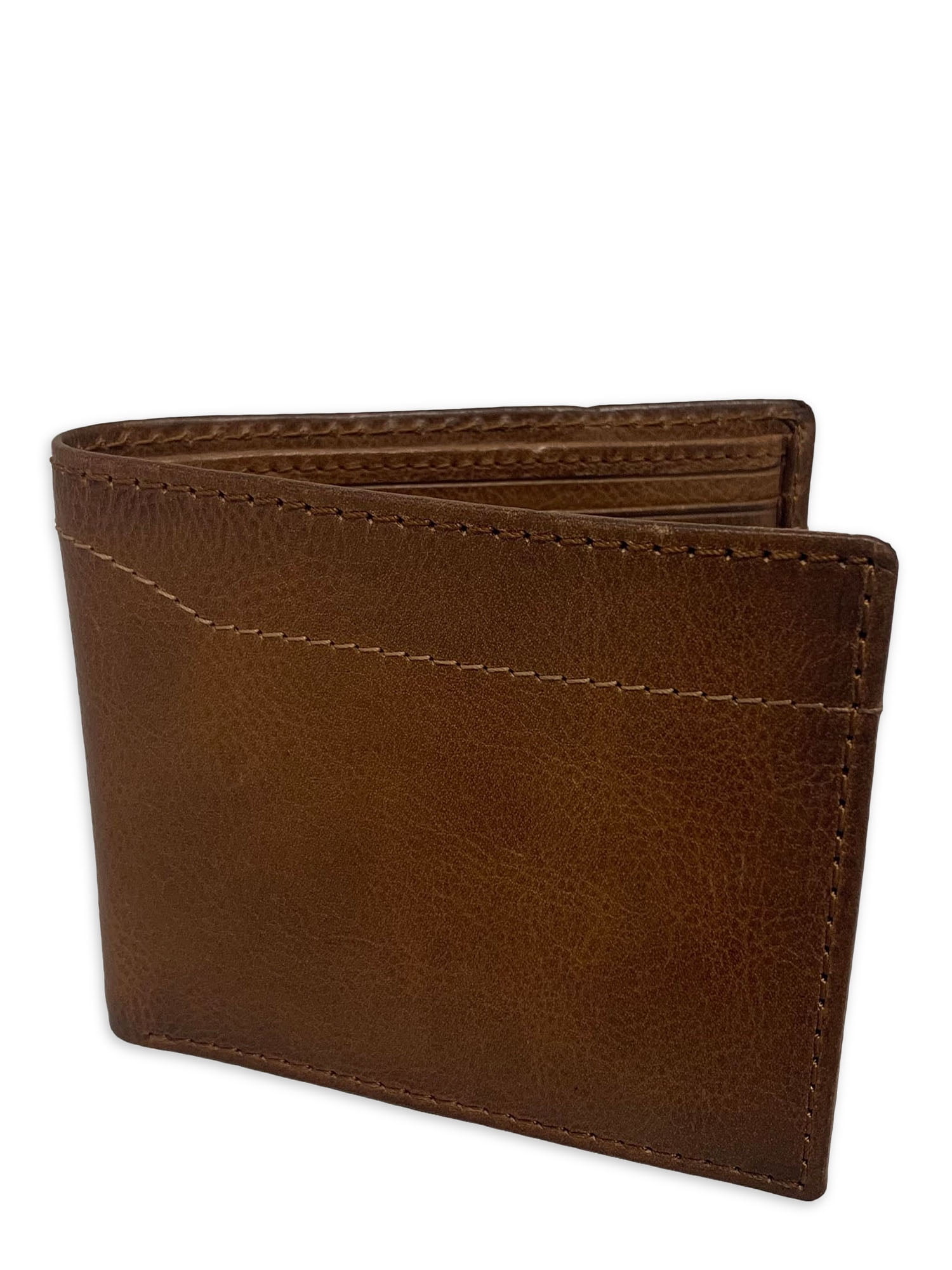 George Men's Leather Bi-Fold Wallet with Card Case