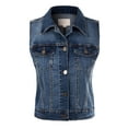thumbnail image 1 of Made by Olivia Women's Sleeveless Button Down Jean Denim Jacket Vest, 1 of 8