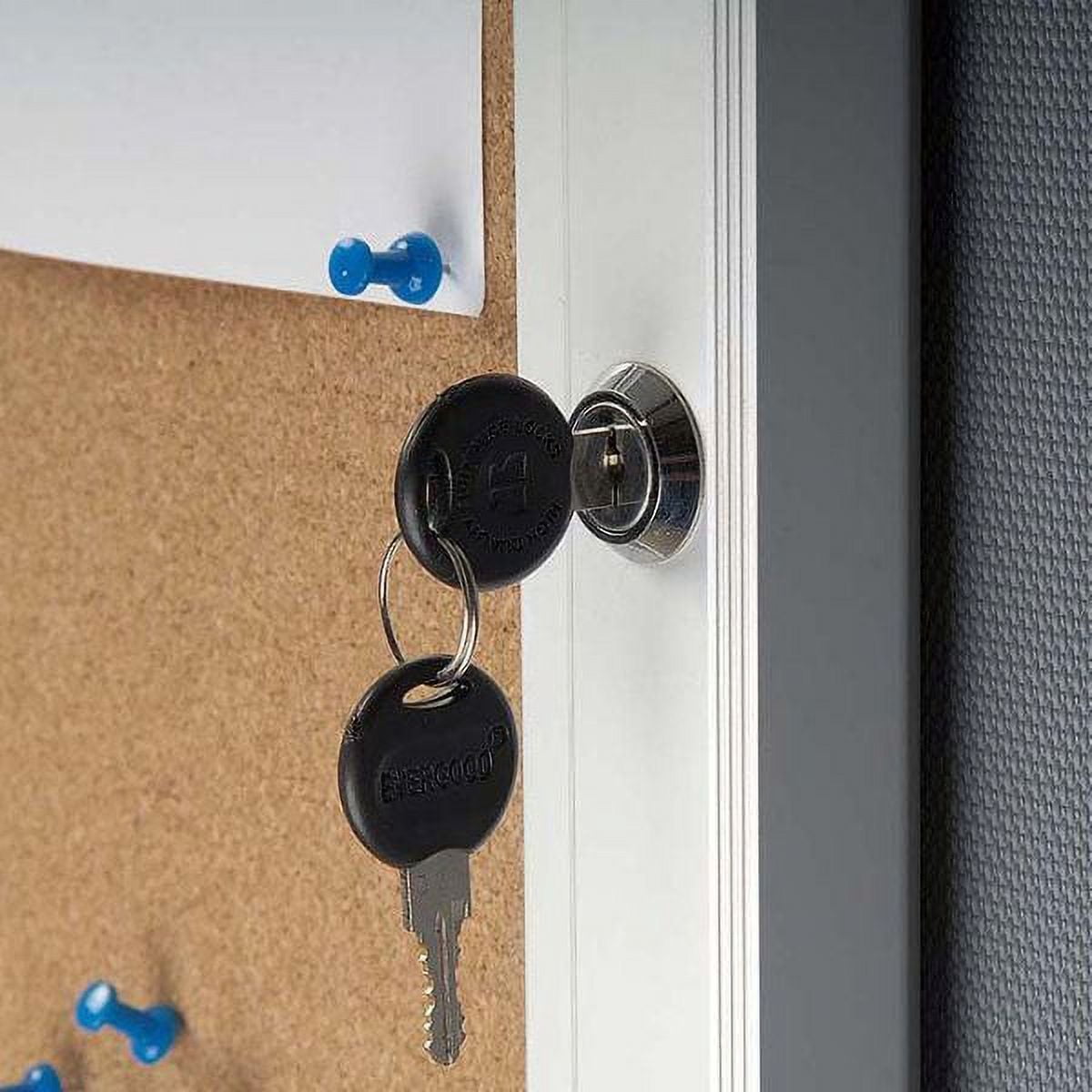 M&T Displays Enclosed Cork Bulletin Board 23.03x29.72 inches Silver Aluminum 4x(8.5x11)" Outdoor Noticeboard