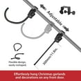 thumbnail image 4 of Garland Hanger for Front Door | Adjustable Fits 32"- 80" Doors | Heavy-Duty Christmas Decoration Holder for Wreaths, Lights & More | No Screws, Drilling, Glue-Damage-Free (71"-80"), 4 of 7