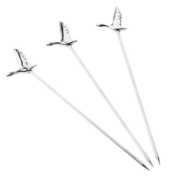 Grey Goose Long Metal Stir Rod Stirrers Swizzle Sticks Set of 4