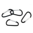 thumbnail image 2 of BETOR 50/100 pcs Silver / Black Aluminum Carabiner Spring Belt Clip Key Chain, 100pcs Black, 2 of 8