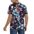 thumbnail image 2 of Fotbe Flowers ad Butterflies Baseball Jersey Shirt for Men and Women, Casual Short Sleeves Button Down T-Shirt-Large, 2 of 9