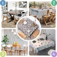 thumbnail image 4 of White Cow Bow Pattern Square Tablecloth,Waterproof Square Table Cover,Wipeable Spillproof Washable Table Cover for Home Kitchen Party Decor 60"x60"(152x152cm), 4 of 6