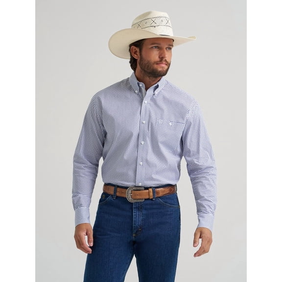 Wrangler George Strait Blue Print - Mens Shirt - 112379062