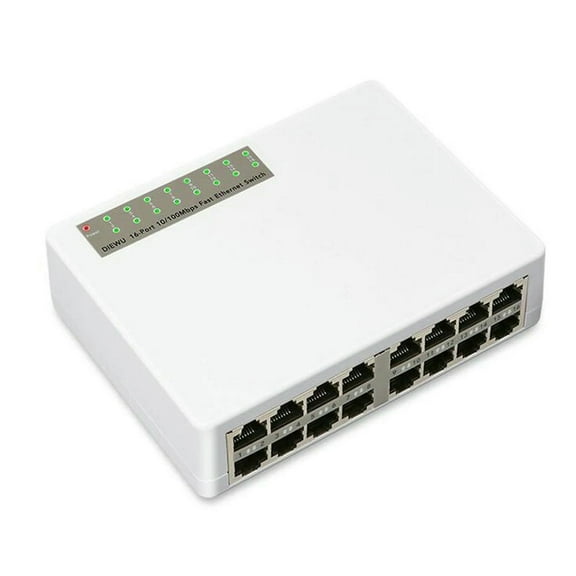 FOR 16 Ports Fast Ethernet LAN RJ45 Vlan 10/100Mbps Network Switch Switcher Hub Desktop PC