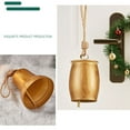 thumbnail image 4 of Bxaolu Metal Christmas Bells for Decoration Rustic Brass Gold Large Bell Cow HangingDecorative Cow Bells Tibetan Inspired Jute Hanging Rope Bell, 3.57", 4 of 9