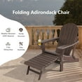 thumbnail image 3 of Patiojoy Adirondack Chair W/Ergonomic Design&Ottoman Outdoor Armchair HDPE chair for Yard&Patio Coffee, 3 of 8