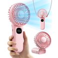 thumbnail image 1 of Ventilador portátil ColdSky F11 plegable con LED 3000 mAh, color rosa, 1 of 7