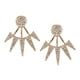 thumbnail image 2 of Pendientes de chaqueta de cuernos de cristal para mujer, pendientes góticos punk, joyería , dorado Hugo Pendientes Chaqueta, 2 of 10