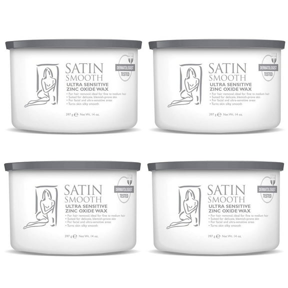 Satin Smooth Ultra Sensitive Zinc Oxide Wax 4 Pack