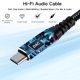 thumbnail image 2 of Cable de audio USB C a doble XLR hembra Anewbig de 10 pies, negro, 2 of 9